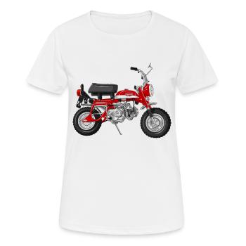 Singe Z50A DE | bonbons rouge rubis - T-shirt respirant Femme - blanc - Devant - AI Model Female 172 dark (172cm)