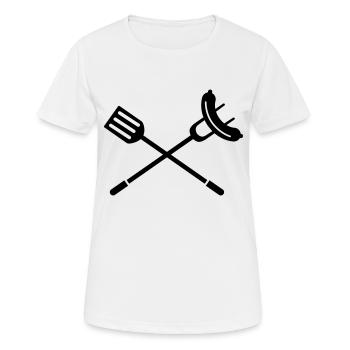 gril - T-shirt respirant Femme - blanc - Devant - AI Model Female 172 dark (172cm)