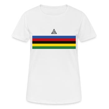 WELTMEISTER - Frauen T-Shirt atmungsaktiv - Weiß - Vorne - AI Model Female 172 dark (172cm)