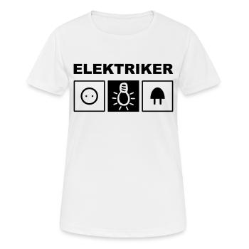 Elektriker Elektrik - Frauen T-Shirt atmungsaktiv - Weiß - Vorne - AI Model Female 172 dark (172cm)