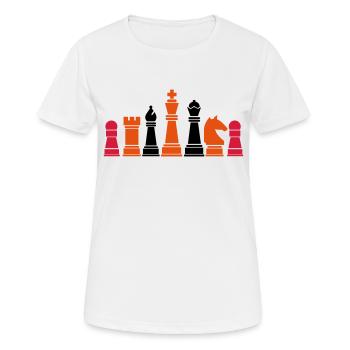 schachfiguren_2 - Women's Breathable T-Shirt - white - Front - AI Model Female 172 dark (172cm)