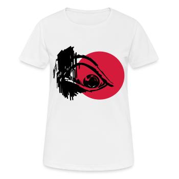 Evil Eye - Art Design - Frauen T-Shirt atmungsaktiv - Weiß - Vorne - AI Model Female 172 dark (172cm)