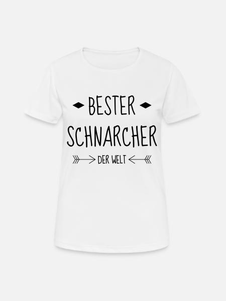 Schnarchen / Schnarcher / Schlaf / Schnarcherin - Frauen T-Shirt atmungsaktiv - Weiß