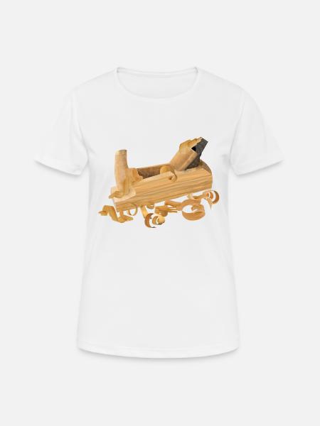 Hobel - Planer - Frauen T-Shirt atmungsaktiv - Weiß