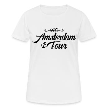 amsterdam tour - Frauen T-Shirt atmungsaktiv - Weiß - Vorne - AI Model Female 172 dark (172cm)