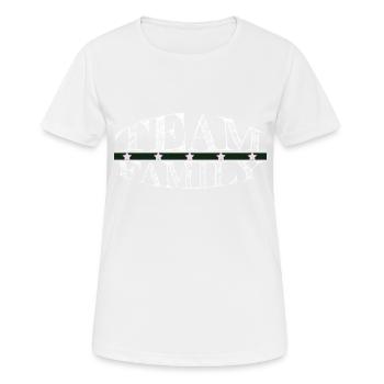 family - team family - Women's Breathable T-Shirt - white - Front - AI Model Female 172 dark (172cm)