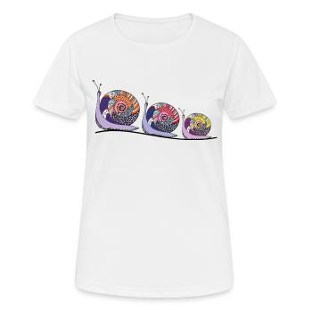 Snails - Women's Breathable T-Shirt - white - Front - AI Model Female 172 dark (172cm)