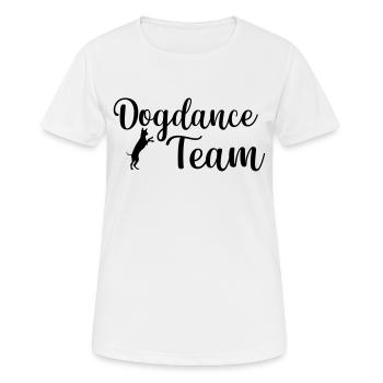 Dog Dancing Hundesport - Frauen T-Shirt atmungsaktiv - Weiß - Vorne - AI Model Female 172 dark (172cm)