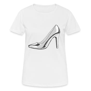 Pantoufle en verre  - T-shirt respirant Femme - blanc - Devant - AI Model Female 172 dark (172cm)