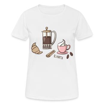 petit déjeuner - T-shirt respirant Femme - blanc - Devant - AI Model Female 172 dark (172cm)