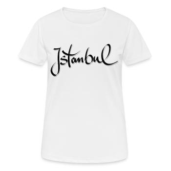 Inscription d’Istanbul - T-shirt respirant Femme - blanc - Devant - AI Model Female 172 dark (172cm)