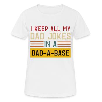 PAPA WITZE - Frauen T-Shirt atmungsaktiv - Weiß - Vorne - AI Model Female 172 dark (172cm)