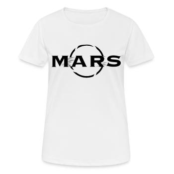 mars schrift - Frauen T-Shirt atmungsaktiv - Weiß - Vorne - AI Model Female 172 dark (172cm)