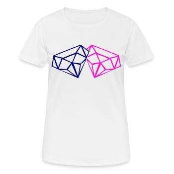 Diamonds - Women's Breathable T-Shirt - white - Front - AI Model Female 172 dark (172cm)