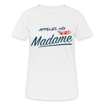 Mariage pour une copine cadeau citation humour - T-shirt respirant Femme - blanc - Devant - AI Model Female 172 dark (172cm)