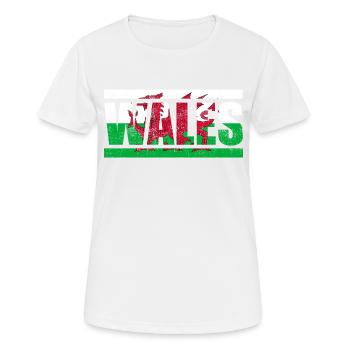 Wales - Women's Breathable T-Shirt - white - Front - AI Model Female 172 dark (172cm)