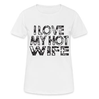 J’AIME MA FEMME CHAUDE - T-shirt respirant Femme - blanc - Devant - AI Model Female 172 dark (172cm)