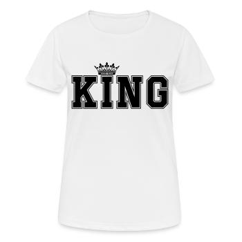 King - Women's Breathable T-Shirt - white - Front - AI Model Female 172 dark (172cm)