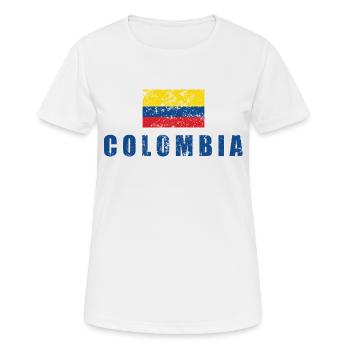 Colombie - T-shirt respirant Femme - blanc - Devant - AI Model Female 172 dark (172cm)