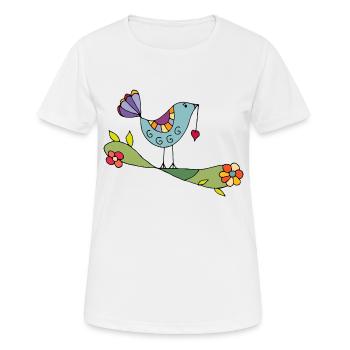 Oiseau - T-shirt respirant Femme - blanc - Devant - AI Model Female 172 dark (172cm)