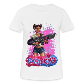 Ballerina | Gamer Girl Design by Highryse - Frauen T-Shirt atmungsaktiv - Weiß - Vorne - AI Model Female 172 dark (172cm)