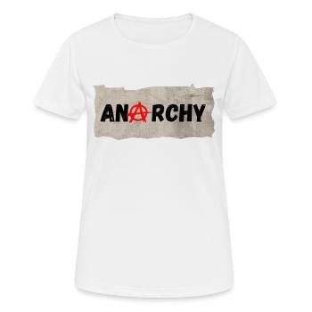 Anarchie - Frauen T-Shirt atmungsaktiv - Weiß - Vorne - AI Model Female 172 dark (172cm)