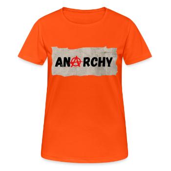 Anarchie - Frauen T-Shirt atmungsaktiv - Neonorange - Vorne - AI Model Female 172 dark (172cm)