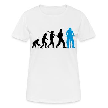 Logo Evolution Presslufthammer - Frauen T-Shirt atmungsaktiv - Weiß - Vorne - AI Model Female 172 dark (172cm)