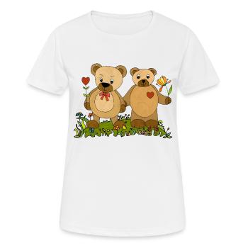 Nounours - T-shirt respirant Femme - blanc - Devant - AI Model Female 172 dark (172cm)