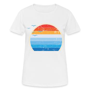 Sunset III - Frauen T-Shirt atmungsaktiv - Weiß - Vorne - AI Model Female 172 dark (172cm)