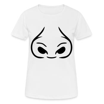 Nez épais de grosses narines - T-shirt respirant Femme - blanc - Devant - AI Model Female 172 dark (172cm)