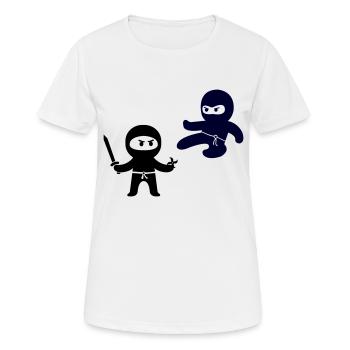 Ninjas - Women's Breathable T-Shirt - white - Front - AI Model Female 172 dark (172cm)