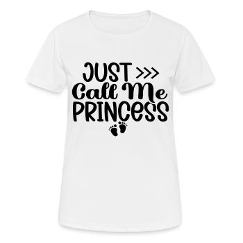 Just Call Me Princess - Women's Breathable T-Shirt - white - Front - AI Model Female 172 dark (172cm)