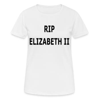 RIP ELIZABETH II - T-shirt respirant Femme - blanc - Devant - AI Model Female 172 dark (172cm)