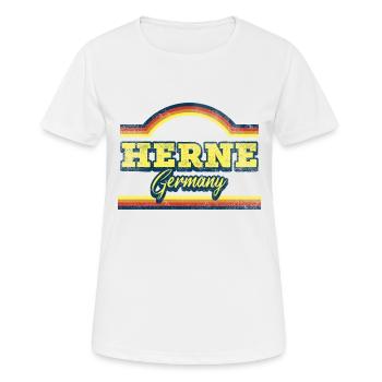 Herne Allemagne City Font Vintage Rétro - T-shirt respirant Femme - blanc - Devant - AI Model Female 172 dark (172cm)