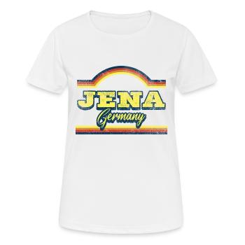 Jena Allemagne City Font Vintage Retro - T-shirt respirant Femme - blanc - Devant - AI Model Female 172 dark (172cm)