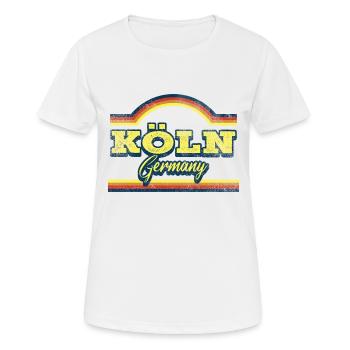 Cologne Allemagne City Font Vintage Retro - T-shirt respirant Femme - blanc - Devant - AI Model Female 172 dark (172cm)