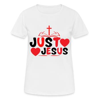 Just Jesus - Women's Breathable T-Shirt - white - Front - AI Model Female 172 dark (172cm)