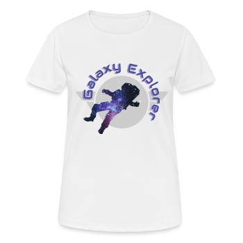 Galaxy Explorer Galaxy Space Astronaut Cadeau - T-shirt respirant Femme - blanc - Devant - AI Model Female 172 dark (172cm)