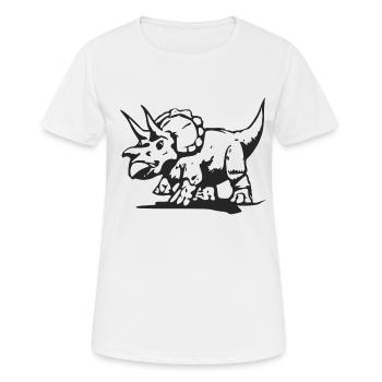 Tricératops - T-shirt respirant Femme - blanc - Devant - AI Model Female 172 dark (172cm)