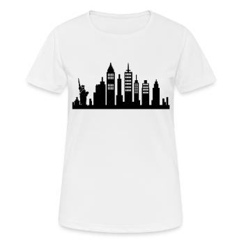 Horizon de New York - T-shirt respirant Femme - blanc - Devant - AI Model Female 172 dark (172cm)