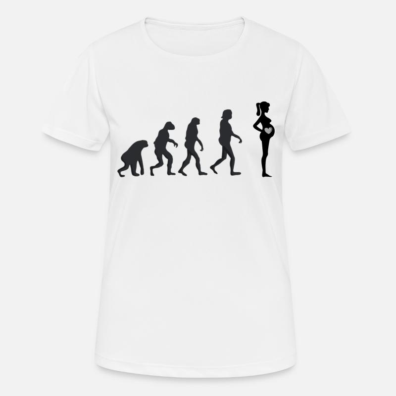Pregnant - Human Evolution - Women's Breathable T-Shirt - white