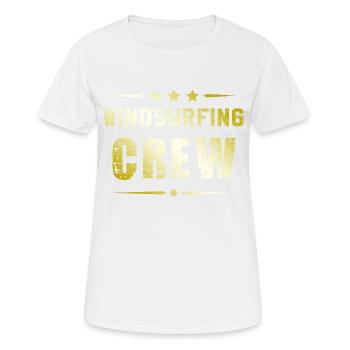 Windsurfing Crew - Frauen T-Shirt atmungsaktiv - Weiß - Vorne - AI Model Female 172 dark (172cm)