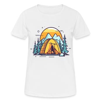 Tente - T-shirt respirant Femme - blanc - Devant - AI Model Female 172 dark (172cm)
