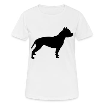 Pitbull Silhouette 1 - T-shirt respirant Femme - blanc - Devant - AI Model Female 172 dark (172cm)