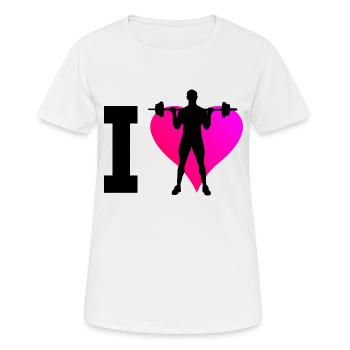 Cardio Damen Ausdauertraining Krafttraining - Frauen T-Shirt atmungsaktiv - Weiß - Vorne - AI Model Female 172 dark (172cm)