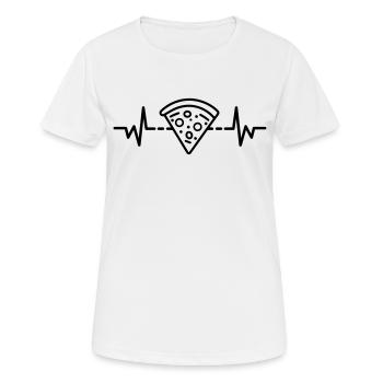 Pizza Heartbeat Pizza Herzschlag - T-shirt respirant Femme - blanc - Devant - AI Model Female 172 dark (172cm)