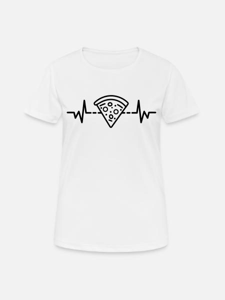 Pizza Heartbeat Pizza Herzschlag - Women's Breathable T-Shirt - white