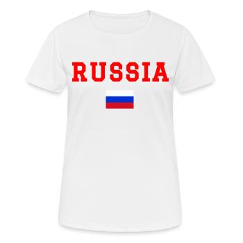 Russie - T-shirt respirant Femme - blanc - Devant - AI Model Female 172 dark (172cm)