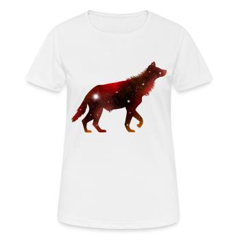Hyène Galaxy - T-shirt respirant Femme - blanc - Devant - AI Model Female 172 dark (172cm)